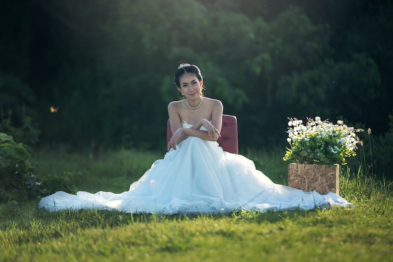 Nature-Inspired Wedding Gown